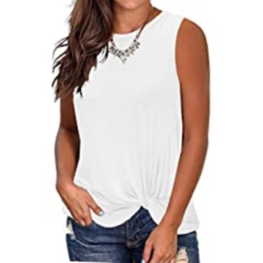 NWOT White Layering Tank || Size Medium